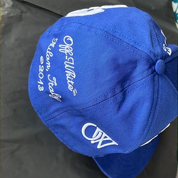Off white blue baseball cap with logo size medium…Brand new - Picture 4 of 7
